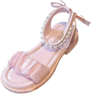 Toddler Baby Girl Child Summer Shoes Lace Sandals Non Slip Soft Sole Open Toe Shoes Elegant (Pink, 12.5 Little Child)