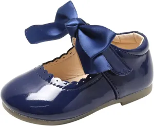 Toddler Baby Girls Mary Jane Flats Infant Newborn Walking Shoes Soft Rubber Sole Princess Wedding Dress Shoes