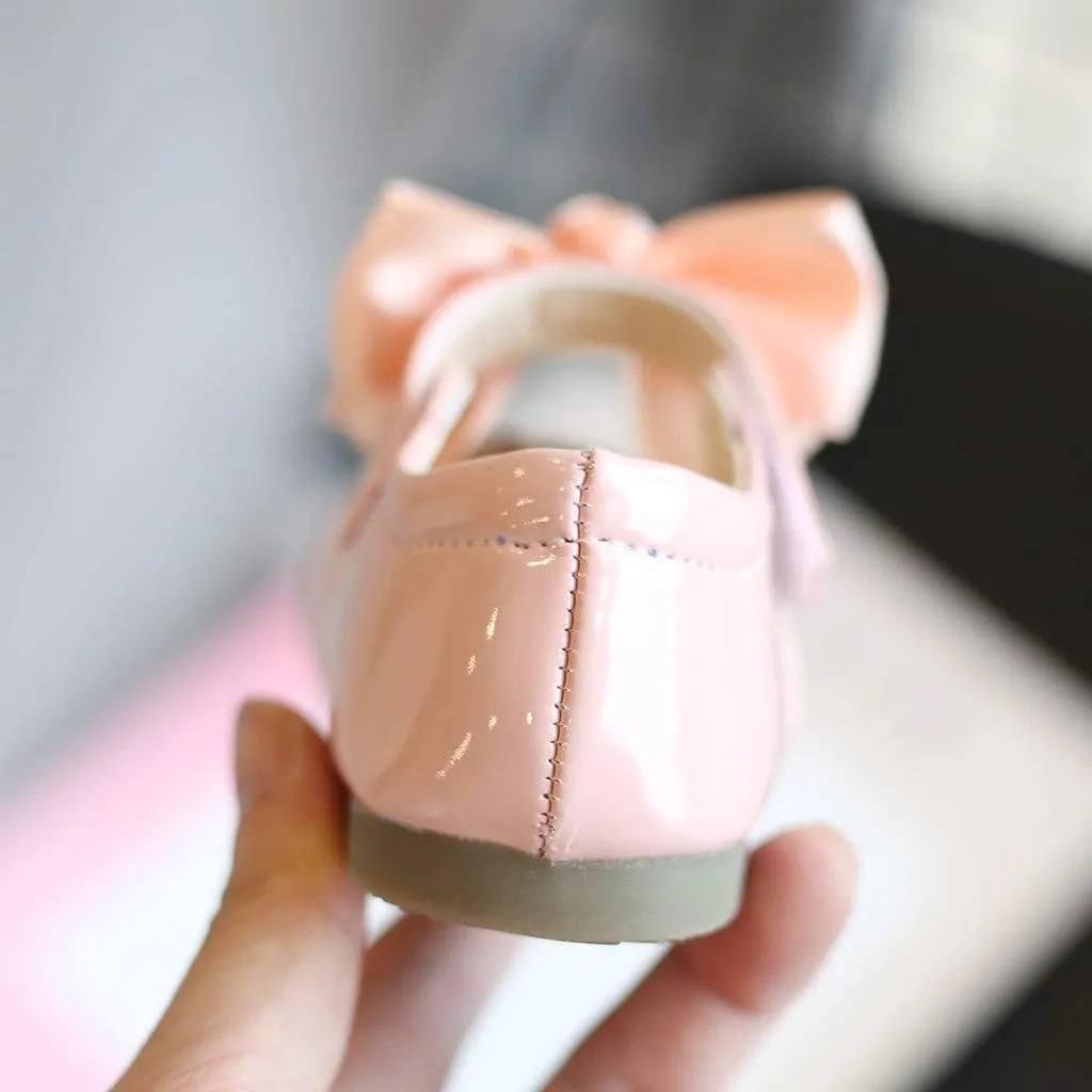 Toddler Baby Girls Mary Jane Flats Infant Newborn Walking Shoes Soft Rubber Sole Princess Wedding Dress Shoes