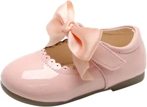 Toddler Baby Girls Mary Jane Flats Infant Newborn Walking Shoes Soft Rubber Sole Princess Wedding Dress Shoes