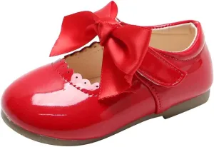 Toddler Baby Girls Mary Jane Flats Infant Newborn Walking Shoes Soft Rubber Sole Princess Wedding Dress Shoes