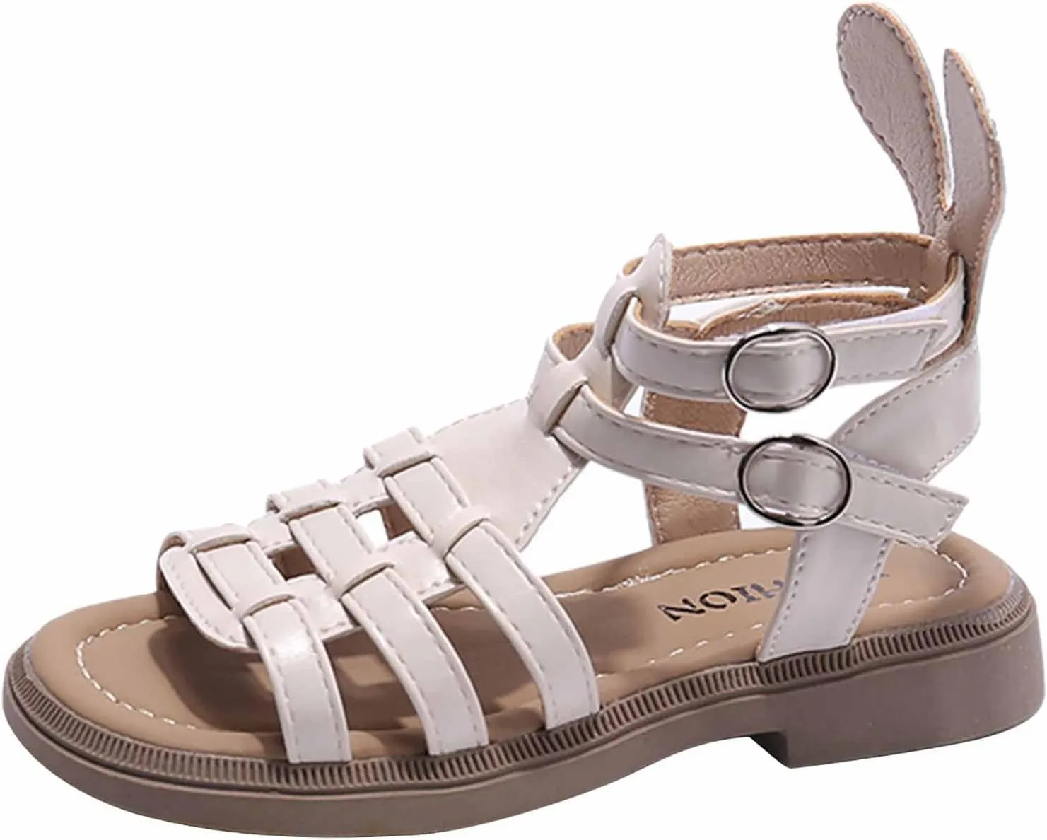 Toddler Baby Girls Sandals Slip On Falts Shoes Cute Weave Hollow Out Non-Slip Soft Sole Beach Sandal Shoe Comfort T-025 Beige 11