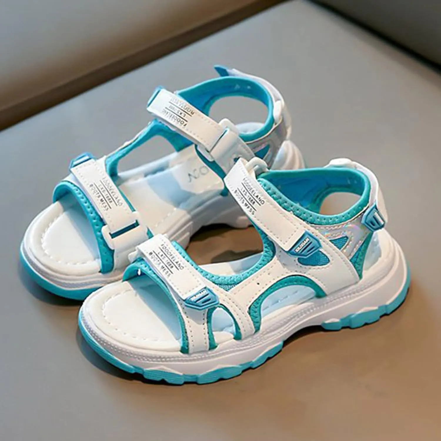 Toddler Baby Kid Little Girl Shoes Lightweight Soft Sole Outdoor Shoes Summer Princess Beach (Blue, 13 Little Child)