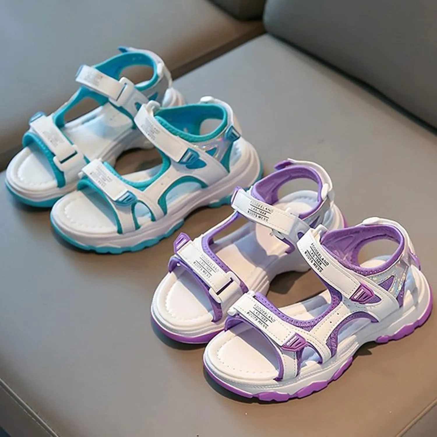 Toddler Baby Kid Little Girl Shoes Lightweight Soft Sole Outdoor Shoes Summer Princess Beach (Blue, 13 Little Child)