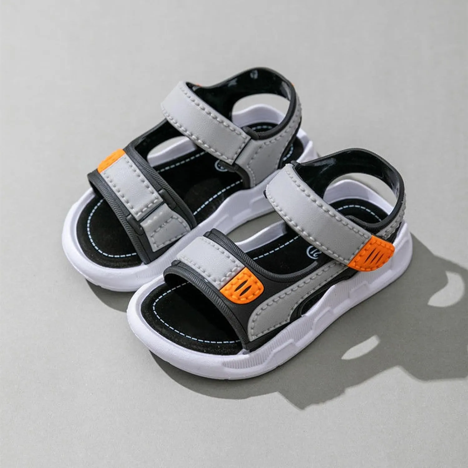 Toddler Boys Adjustable Strap Lightweight Sandals Non Slip Open Toe Breathable Quick-Drying Water Sandals for Kid