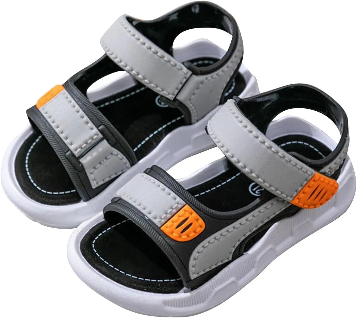 Toddler Boys Adjustable Strap Lightweight Sandals Non Slip Open Toe Breathable Quick-Drying Water Sandals for Kid