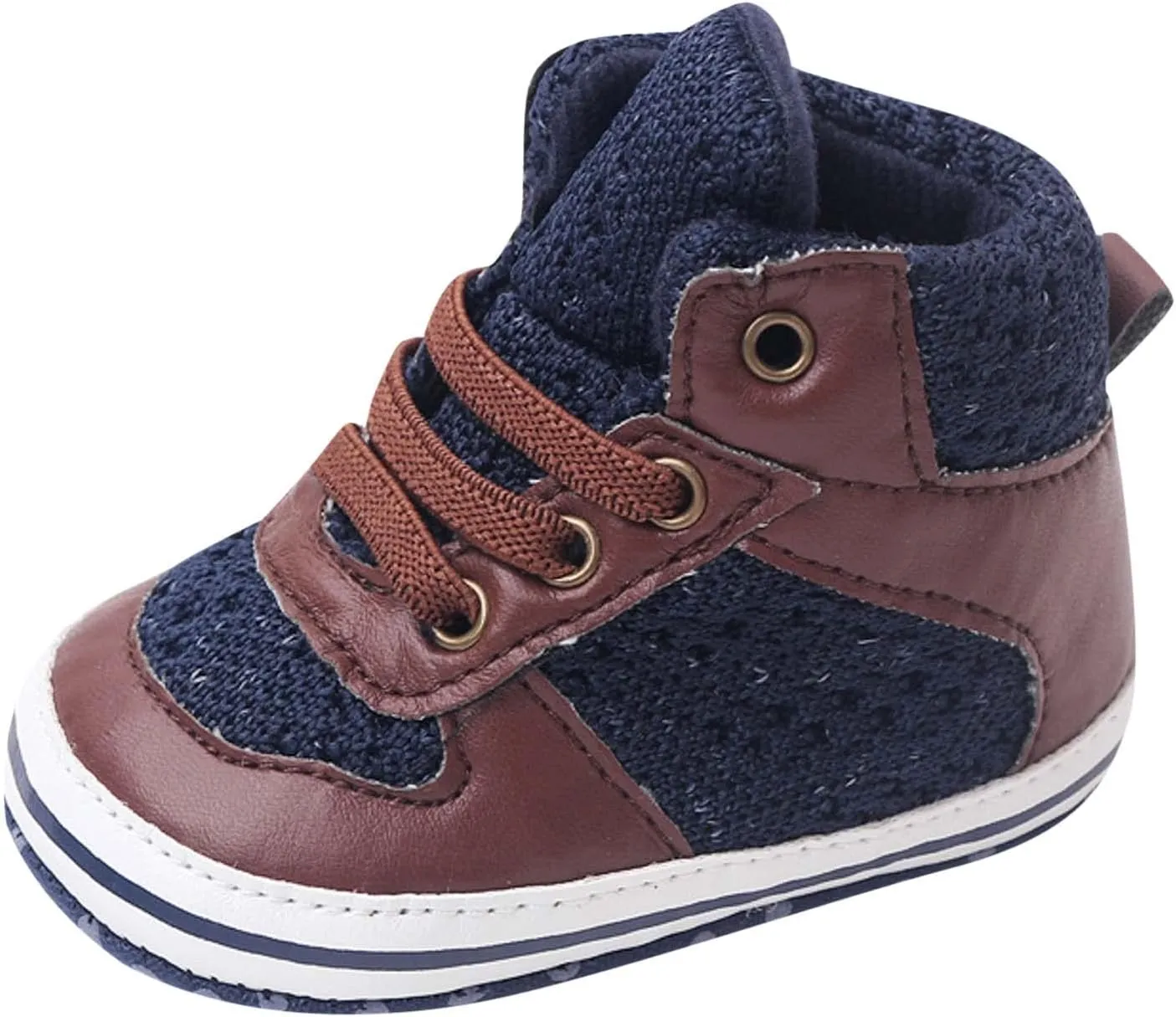 Toddler Boys Girls High Tops Ankle Sneakers Infant Baby Soft Sole Anti-Slip Prewalker Warm First Walking Shoes