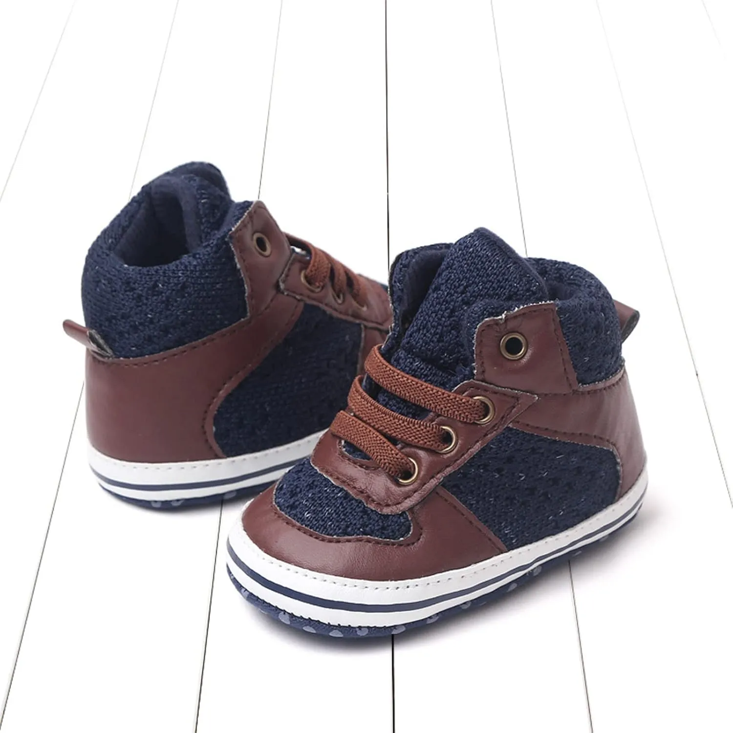 Toddler Boys Girls High Tops Ankle Sneakers Infant Baby Soft Sole Anti-Slip Prewalker Warm First Walking Shoes