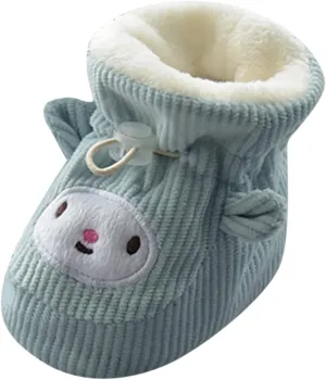 Toddler Boys Winter Boots Children Floor Boots Toddler Shoes Cotton Shoes Plus Velvet Thick Warm Soft Soles Cute Shoes Booties Baby Girl
