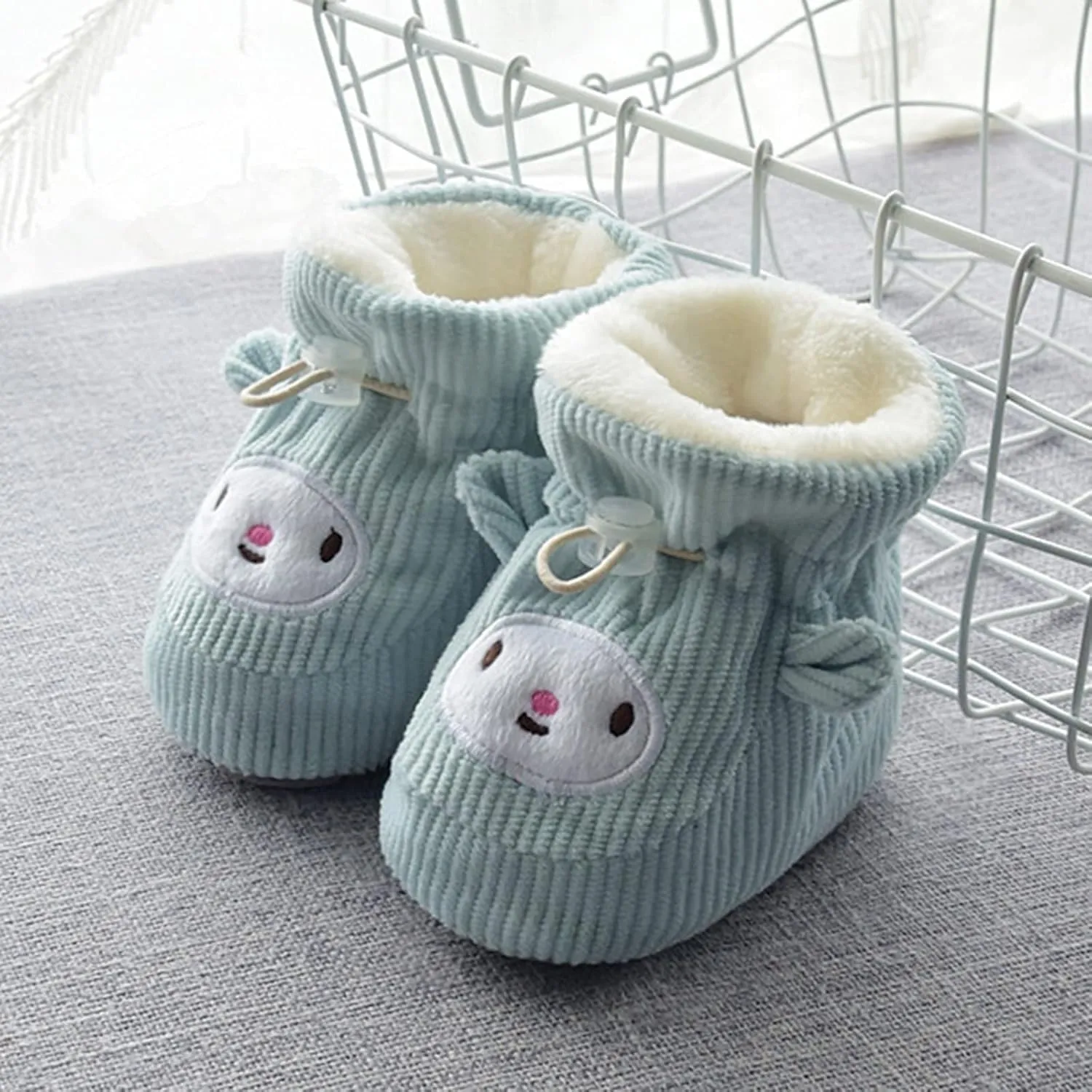 Toddler Boys Winter Boots Children Floor Boots Toddler Shoes Cotton Shoes Plus Velvet Thick Warm Soft Soles Cute Shoes Booties Baby Girl