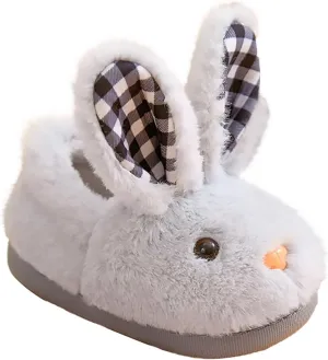 Toddler Bunny Fuzzy Slippers for Girls Boys Warm House Shoes for Kids Winter Home Slippers Indoor Non Slip Slippers