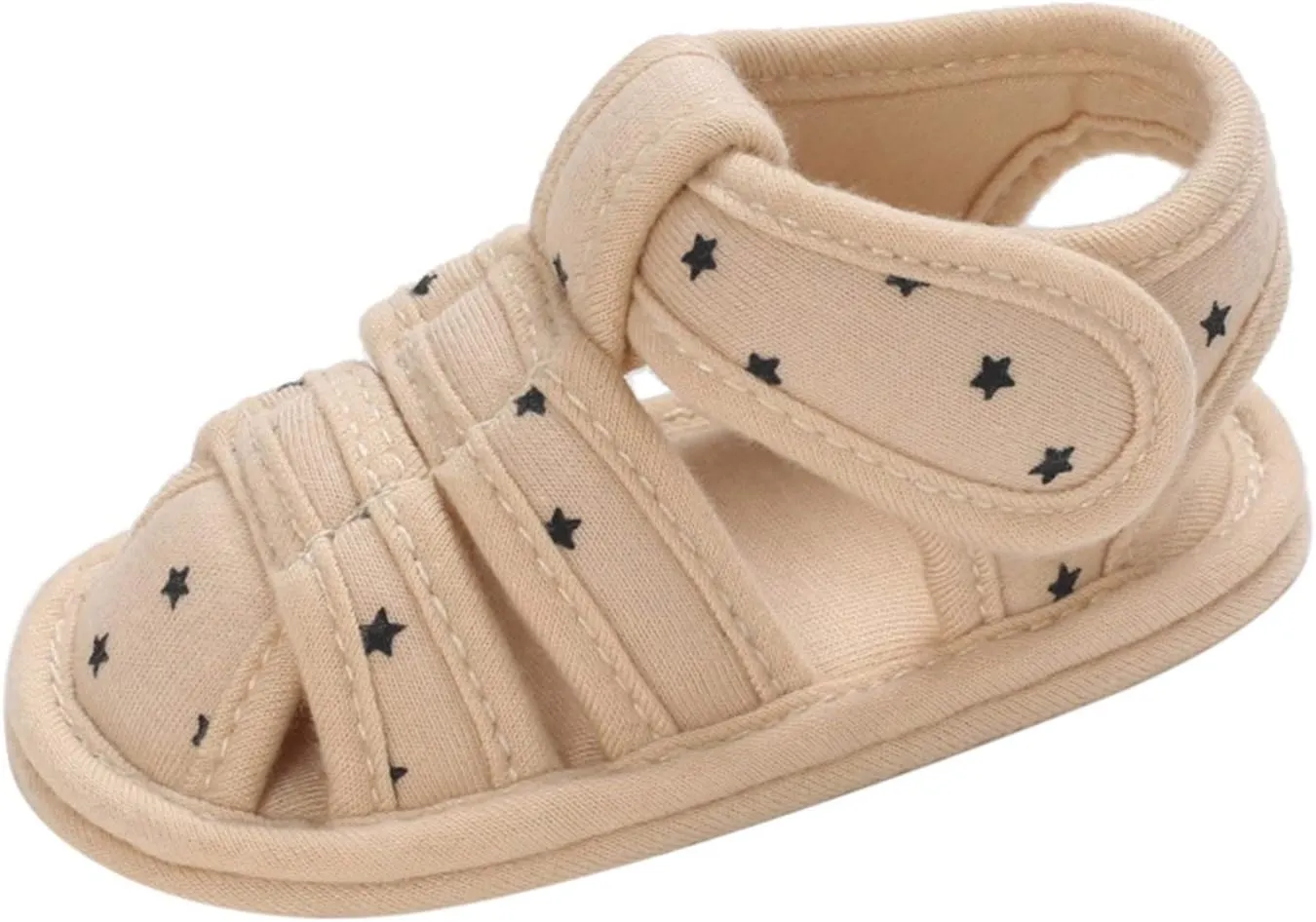 Toddler Cotton Gldiator Sandals Comfy Breathable Closed Toe Flat Shoes Baby Boys Girls Indoor Infant Walking Shoes