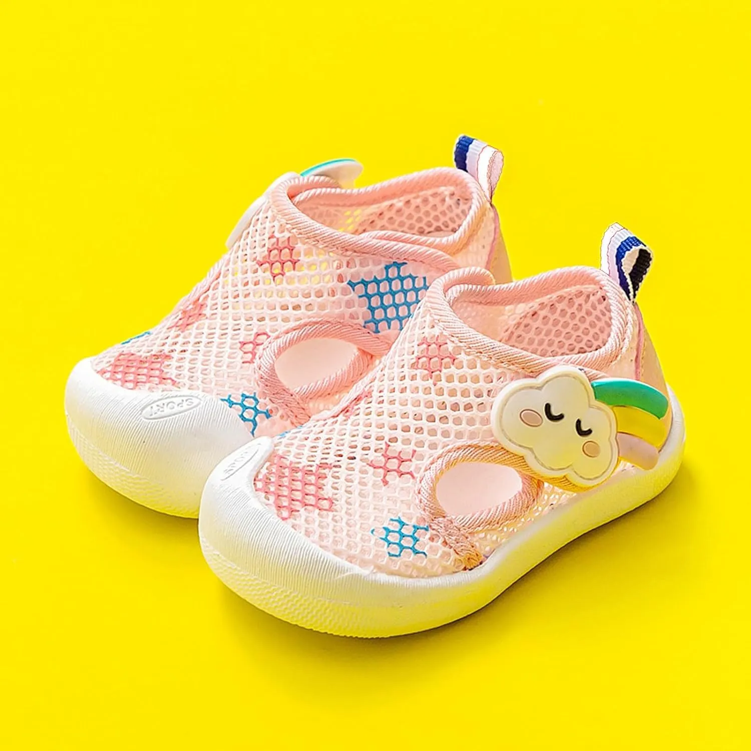 Toddler First-Walking Walking Shoes Mesh Quick Dry Beach Sandals Baby Kids Lightweight Non Slip Barefoot Shoes Outdoor Sneakers