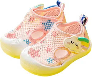 Toddler First-Walking Walking Shoes Mesh Quick Dry Beach Sandals Baby Kids Lightweight Non Slip Barefoot Shoes Outdoor Sneakers