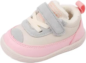 Toddler Fuzzy Sneaker Open Toe First Walking Sport Shoes Baby Boys Girls Soft Sole Non Slip Shoes Light Breathable Ankle