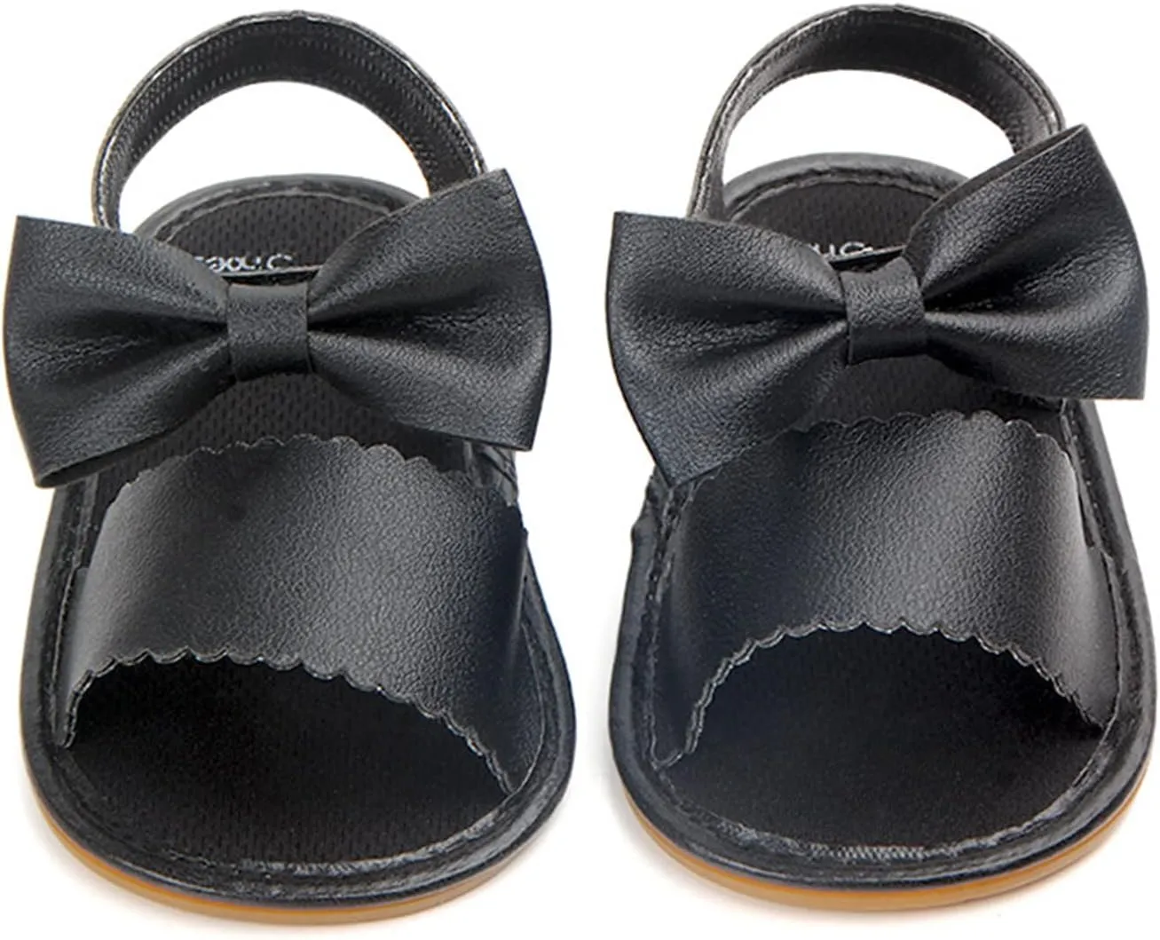 Toddler Girl Open Toe Sandals Baby Flower Bowknot Anti Slip Ankle Strap Soft Sole Outdoor Dress Flats Shoes