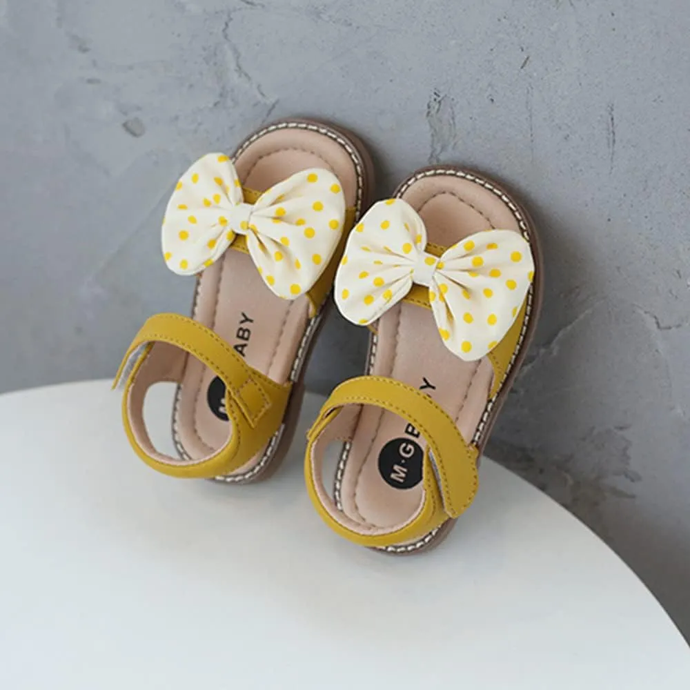 Toddler Girl Sandals Soft Open Toe Sandals for Kids Little Girl Cute Bow Flats Dress Sandals Summer Shoes
