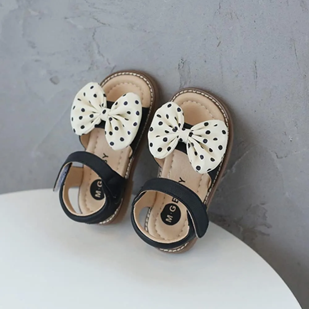 Toddler Girl Sandals Soft Open Toe Sandals for Kids Little Girl Cute Bow Flats Dress Sandals Summer Shoes