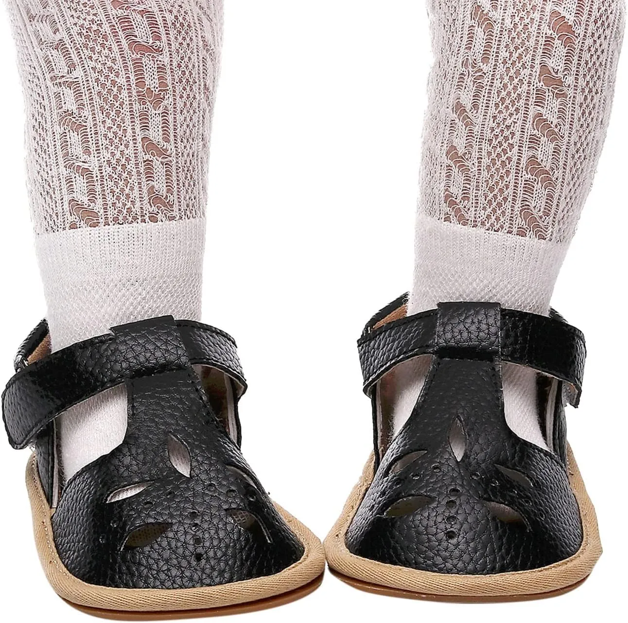 Toddler Girls Boys Sandals Summer Beach Hollow Out Flat Sandals Soft Anti-Slip Rubber Sole First Walker Crib Shoes