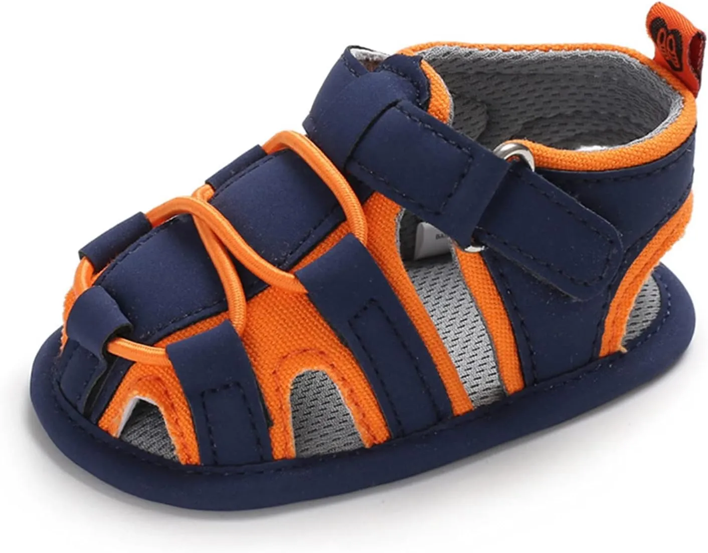 Toddler Infant Summer Breathable Closed-Toe Beach Flats Shoes Baby Girl Boy Sandals Soft Rubber Sole Anti-Slip Shoes