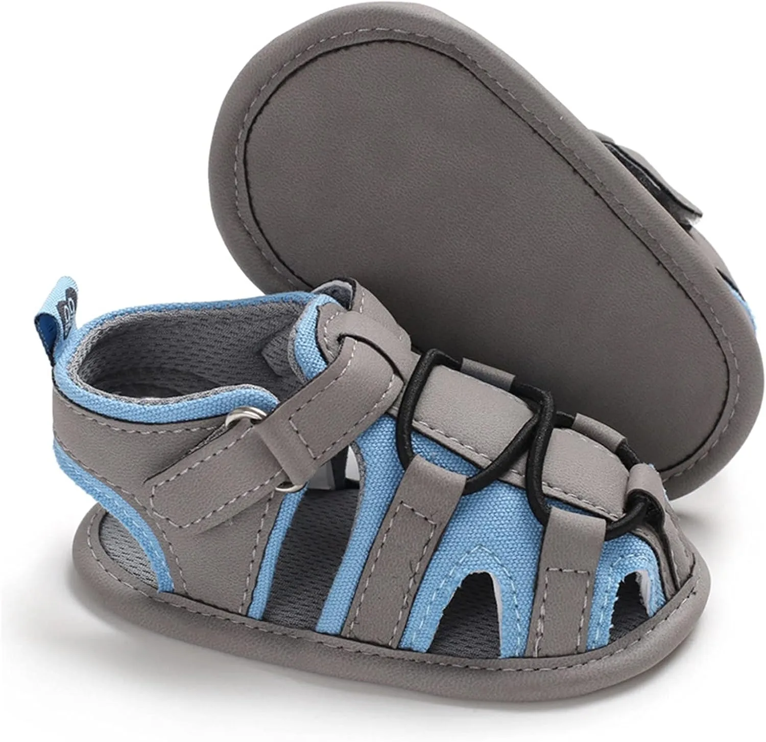 Toddler Infant Summer Breathable Closed-Toe Beach Flats Shoes Baby Girl Boy Sandals Soft Rubber Sole Anti-Slip Shoes