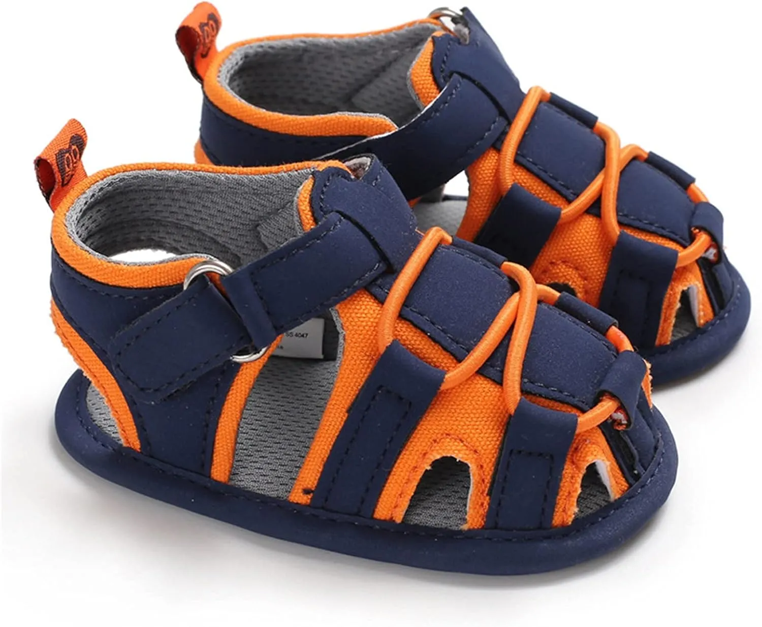 Toddler Infant Summer Breathable Closed-Toe Beach Flats Shoes Baby Girl Boy Sandals Soft Rubber Sole Anti-Slip Shoes