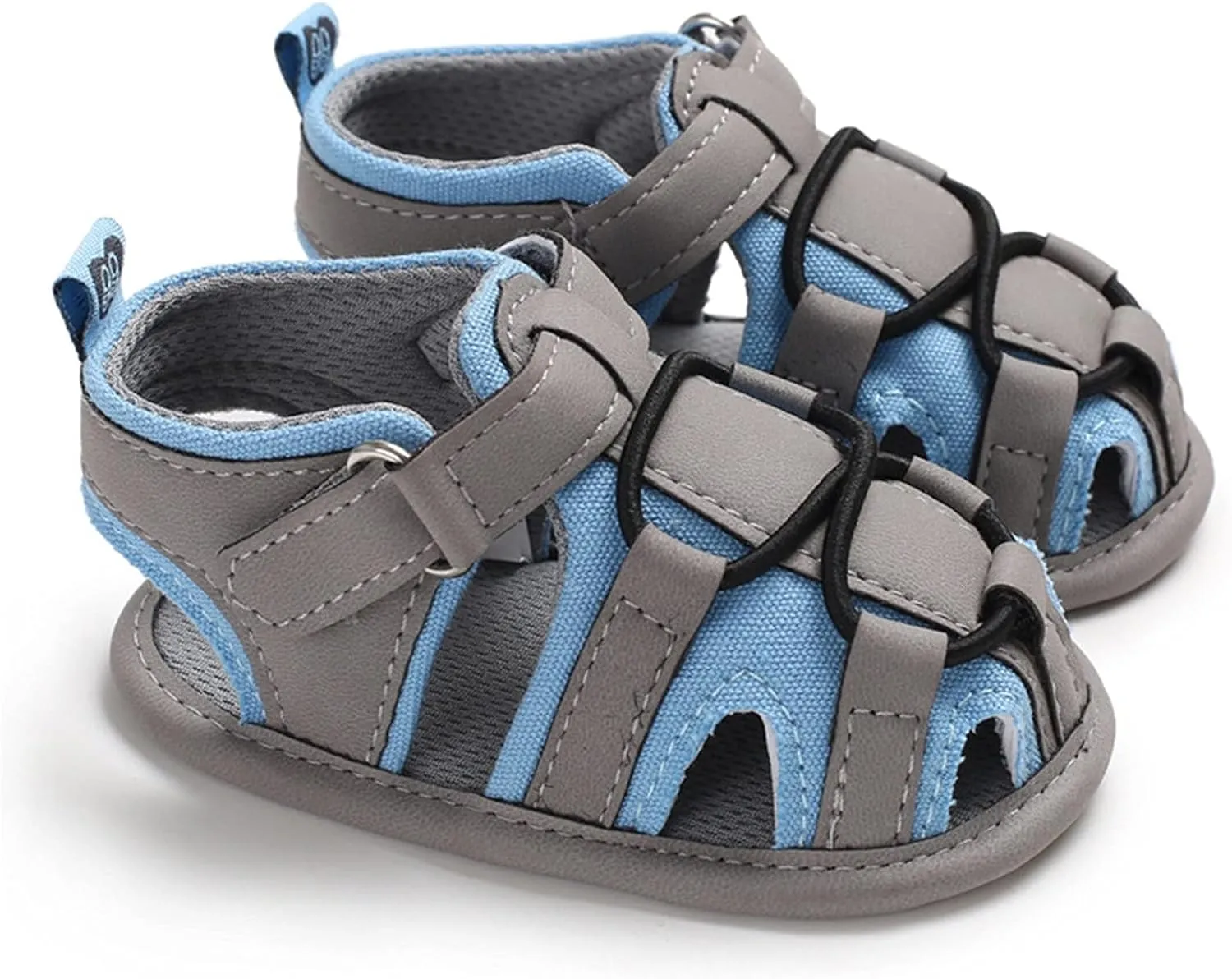 Toddler Infant Summer Breathable Closed-Toe Beach Flats Shoes Baby Girl Boy Sandals Soft Rubber Sole Anti-Slip Shoes