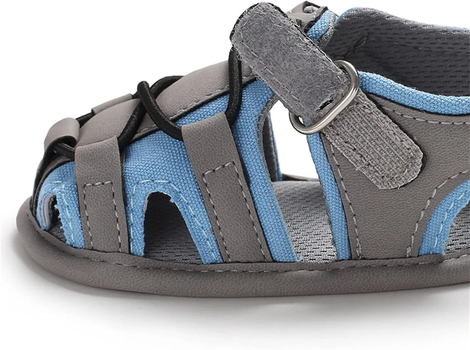 Toddler Infant Summer Breathable Closed-Toe Beach Flats Shoes Baby Girl Boy Sandals Soft Rubber Sole Anti-Slip Shoes