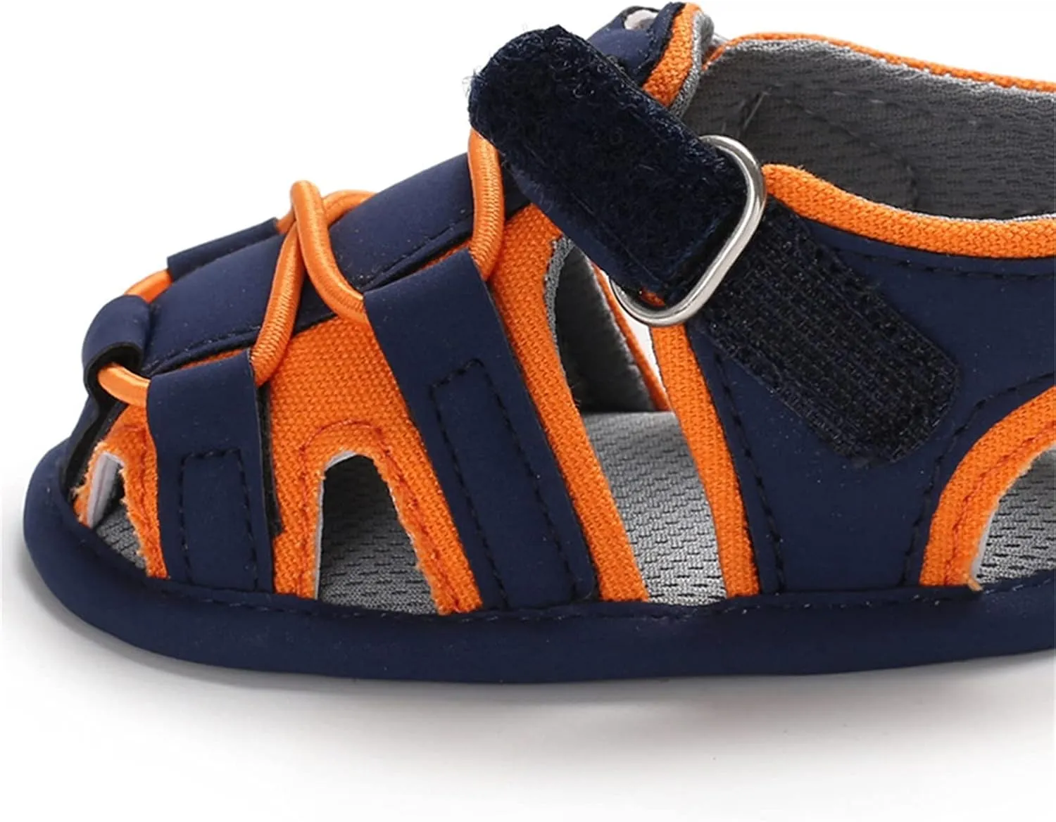 Toddler Infant Summer Breathable Closed-Toe Beach Flats Shoes Baby Girl Boy Sandals Soft Rubber Sole Anti-Slip Shoes
