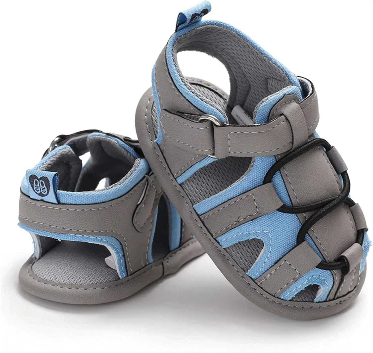 Toddler Infant Summer Breathable Closed-Toe Beach Flats Shoes Baby Girl Boy Sandals Soft Rubber Sole Anti-Slip Shoes