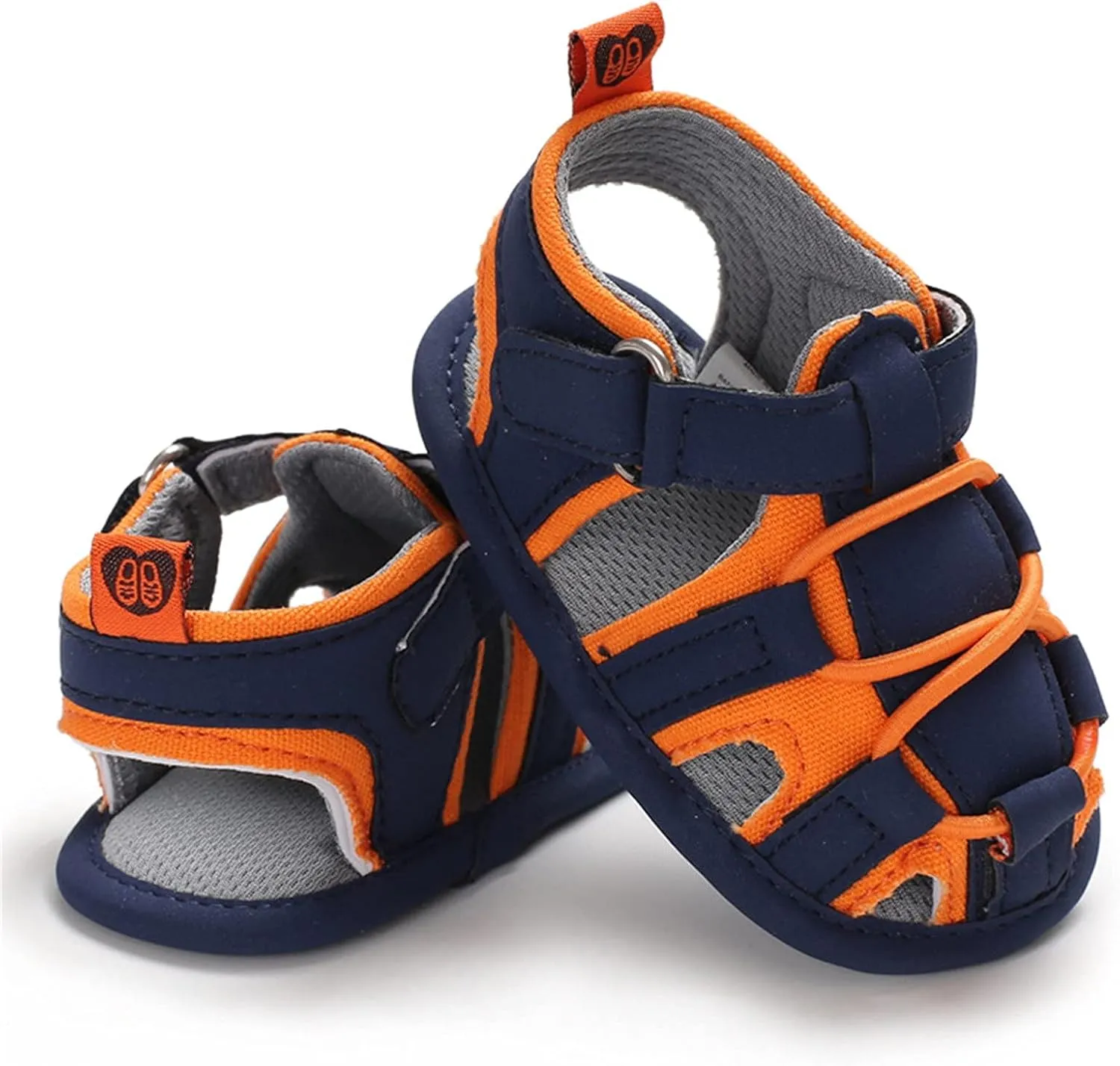 Toddler Infant Summer Breathable Closed-Toe Beach Flats Shoes Baby Girl Boy Sandals Soft Rubber Sole Anti-Slip Shoes