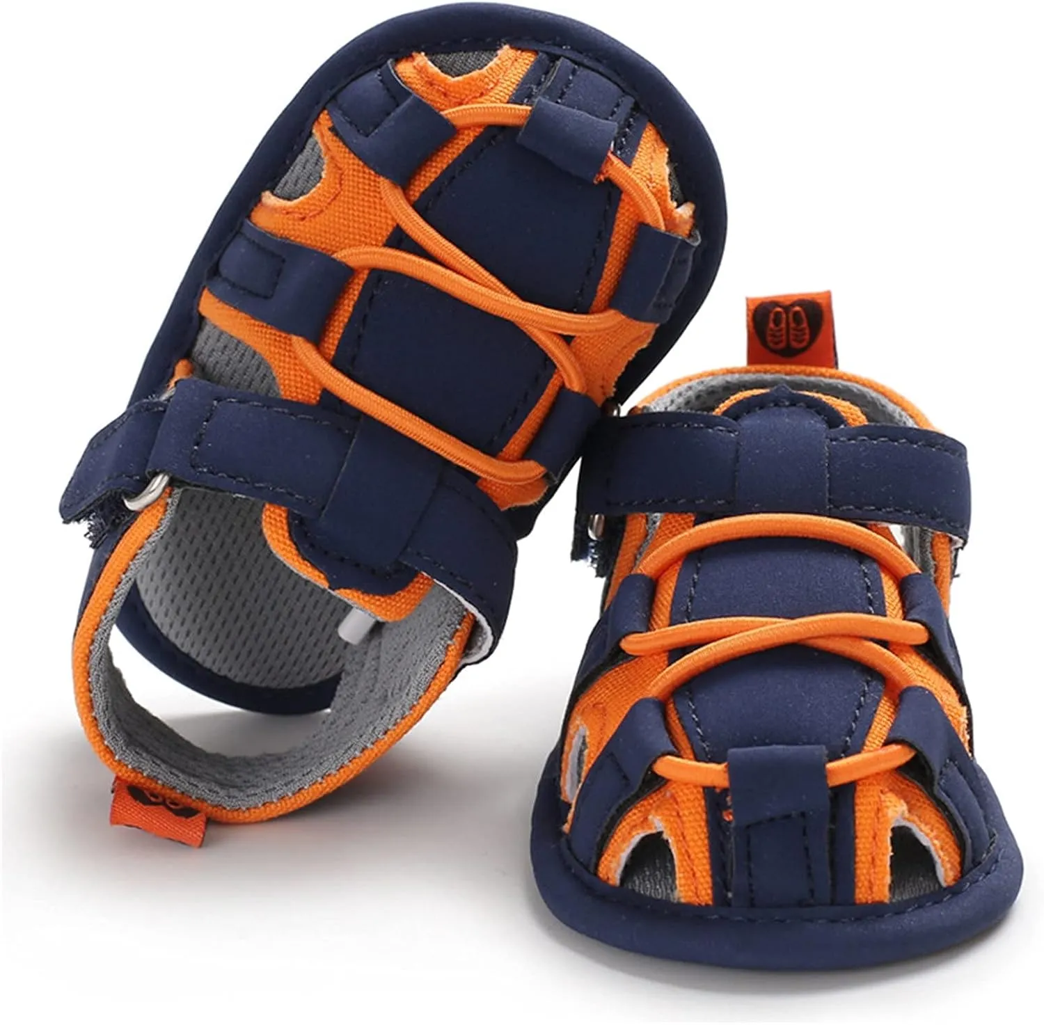 Toddler Infant Summer Breathable Closed-Toe Beach Flats Shoes Baby Girl Boy Sandals Soft Rubber Sole Anti-Slip Shoes