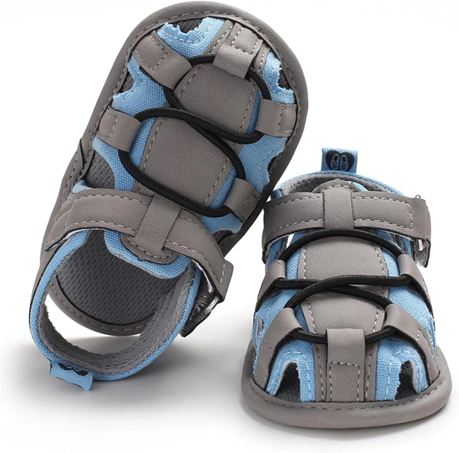 Toddler Infant Summer Breathable Closed-Toe Beach Flats Shoes Baby Girl Boy Sandals Soft Rubber Sole Anti-Slip Shoes