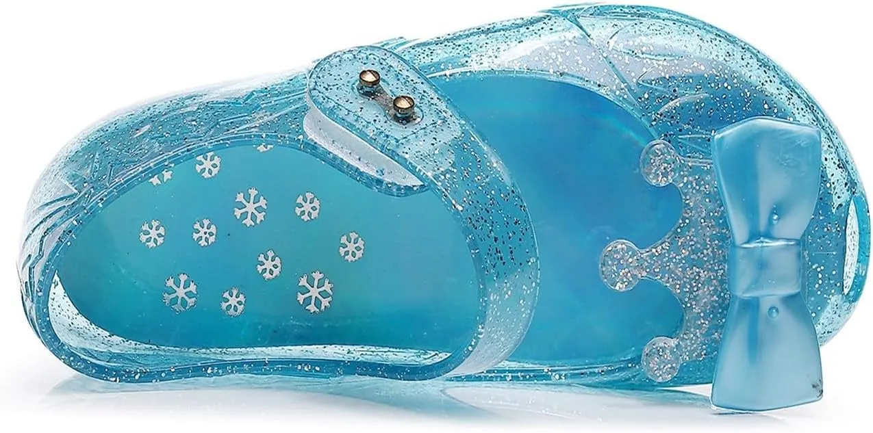 Toddler Jelly Sandals Kids Girl Cute Crown Bowknot Princess Mary Jane Shoes Birthday Dance Party Glitter Dress Sandal
