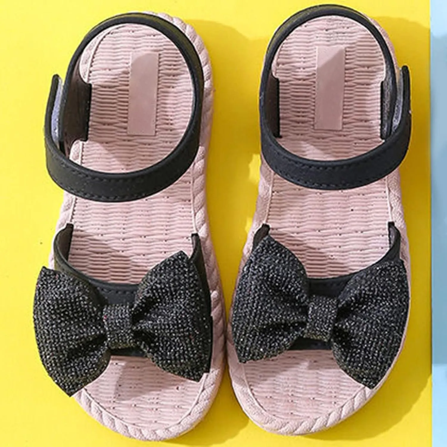 Toddler Kids Infant Girls Soild Bowknot Princress Shoes Soft Sole Non Slip Prewalker Beach Shoes 2 to 6 Years