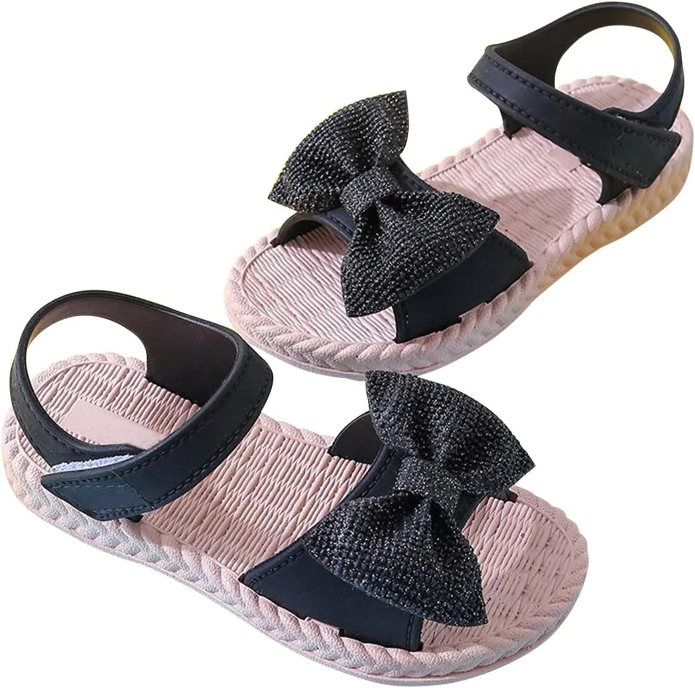 Toddler Kids Infant Girls Soild Bowknot Princress Shoes Soft Sole Non Slip Prewalker Beach Shoes 2 to 6 Years