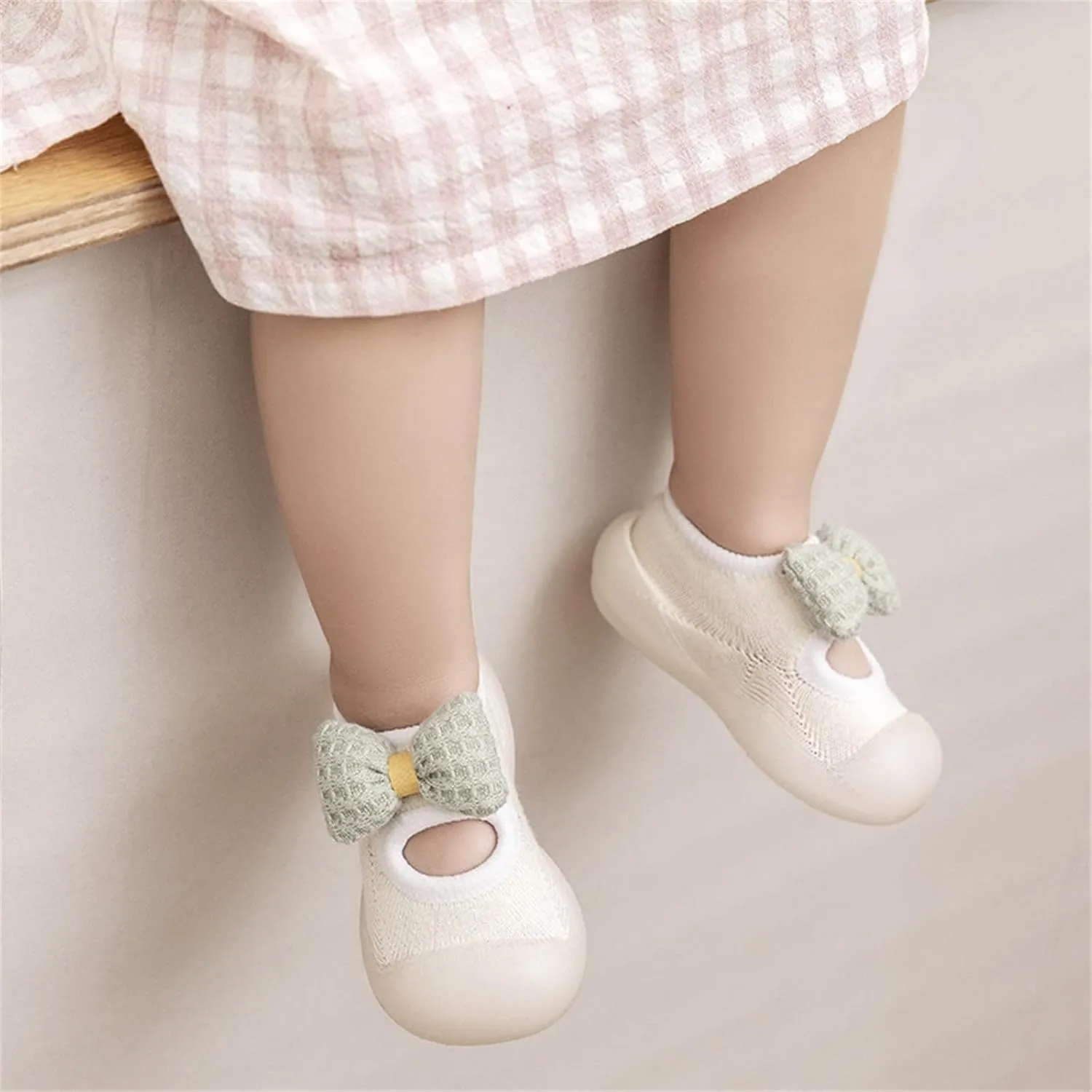 Toddler Kids Infant Newborn Baby Boys Girls Shoes First Walkers Cute Bowknot Soft Toddler Daycare (White, 6-12 Months)