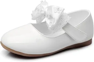 Toddler Little Girls Bowknot Ballet Flats Shoes Girl's Mary Jane Dress Party Shoes School Wedding Wearing Princess Shoes
