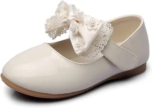 Toddler Little Girls Bowknot Ballet Flats Shoes Girl's Mary Jane Dress Party Shoes School Wedding Wearing Princess Shoes
