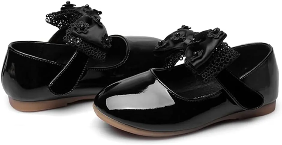 Toddler Little Girls Bowknot Ballet Flats Shoes Girl's Mary Jane Dress Party Shoes School Wedding Wearing Princess Shoes