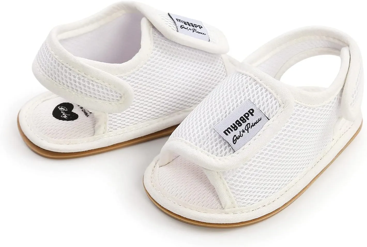 Toddler Rubber Sole Cotton Sandals Soft Flat Wide Shoes Baby Boys Girls Kids Summer Casual Breathable Pool Shoes Mesh