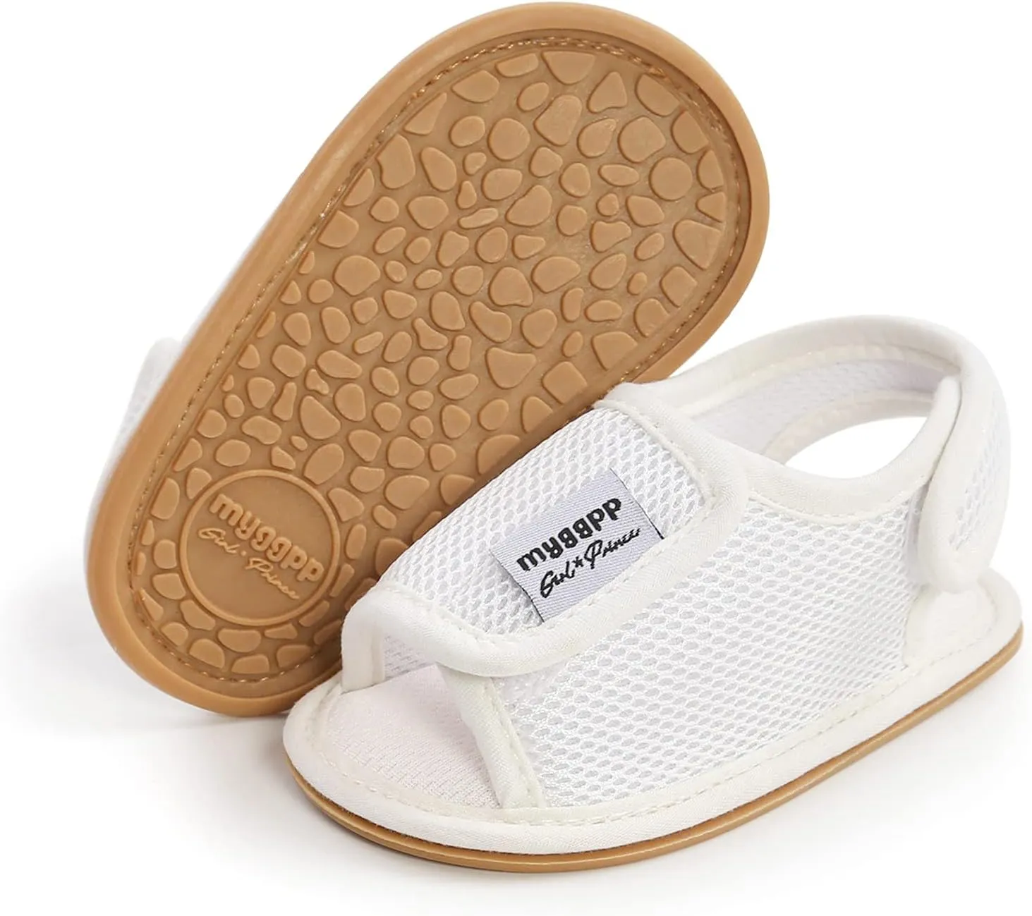 Toddler Rubber Sole Cotton Sandals Soft Flat Wide Shoes Baby Boys Girls Kids Summer Casual Breathable Pool Shoes Mesh