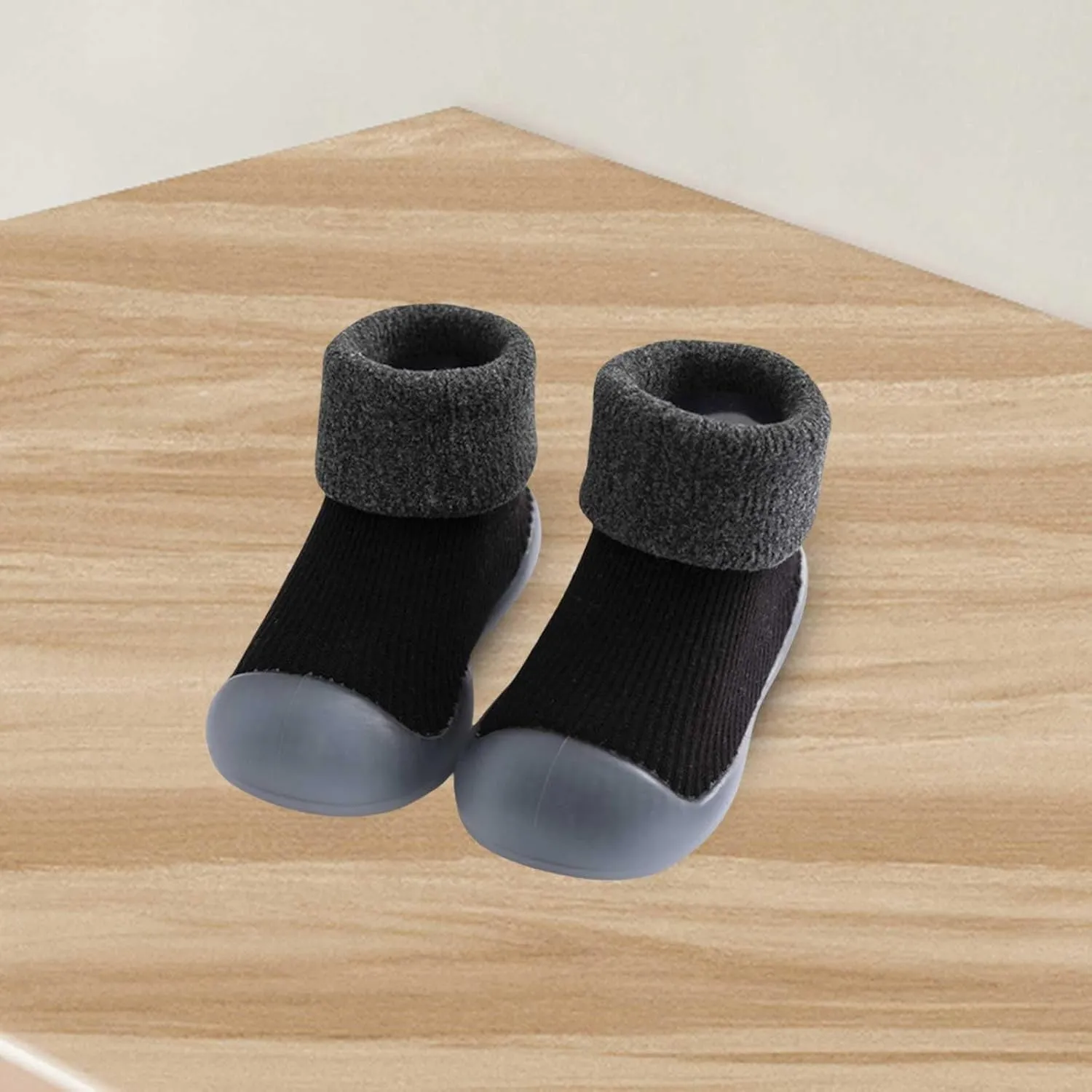 Toddler Sock Shoes Fuzzy Socks Bootie Cozy Warm Slipper Socks Soft Rubber Sole Sneakers Prewalker Baby Walking Shoes