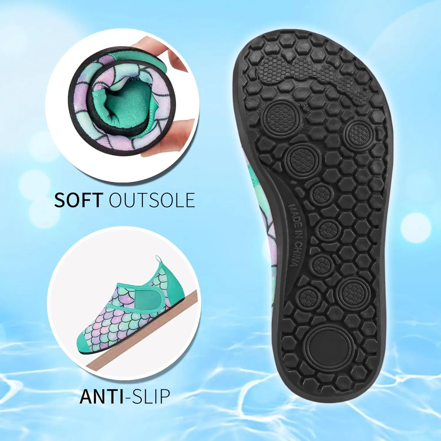 Toddler Water Shoes for Kids Boys GirlsSwim Quick Dry Aqua Socks Little Kid Baby Youth Children Non-Slip for Beach Pool Outdoor Sports Walking