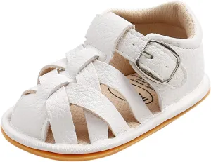Unisex Baby Boys Girls Sandals Soft-soled Non-slip Flats Infant Summer Closed Toe First Walking Shoes for Toddler