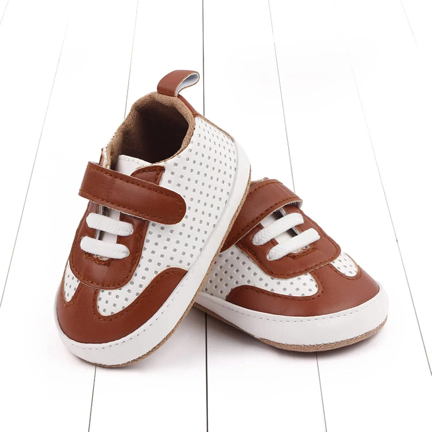 Unisex Baby Boys Girls Sneakers Infant Toddler Non-Slip Soft Rubber Sole Lightweight First Walking Sports Shoes