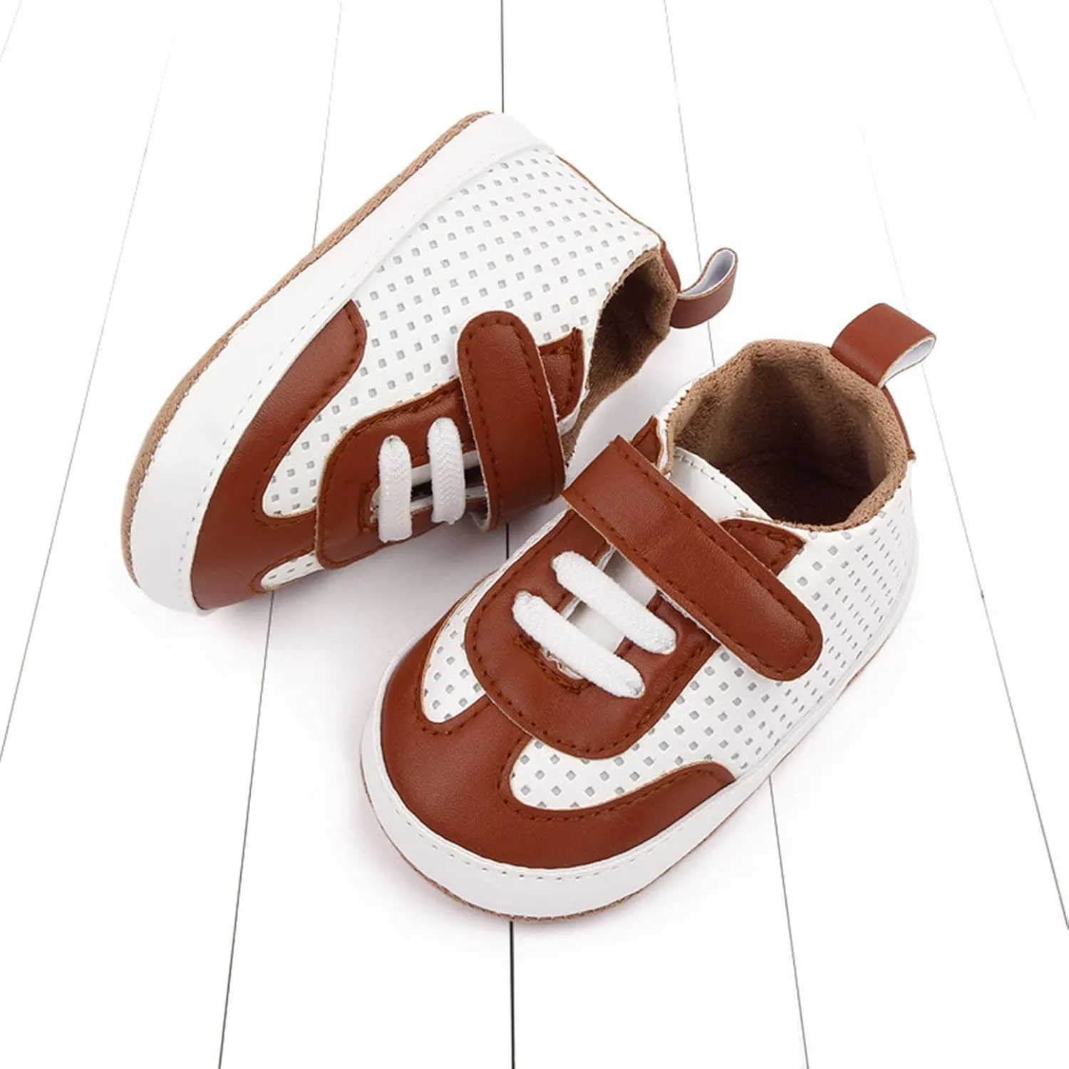 Unisex Baby Boys Girls Sneakers Infant Toddler Non-Slip Soft Rubber Sole Lightweight First Walking Sports Shoes
