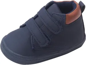 Unisex Baby Girls Boys High-Top Ankle Sneakers Soft Rubber Sole Infant Toddler Cowboy xford First Walking Shoes