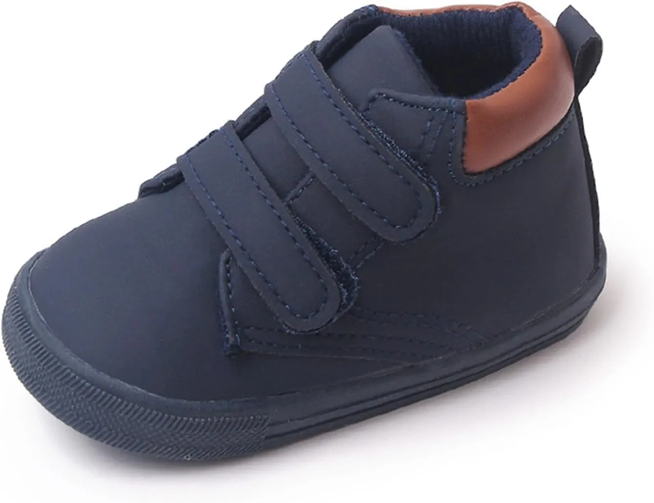Unisex Baby Girls Boys High-Top Ankle Sneakers Soft Rubber Sole Infant Toddler Cowboy xford First Walking Shoes