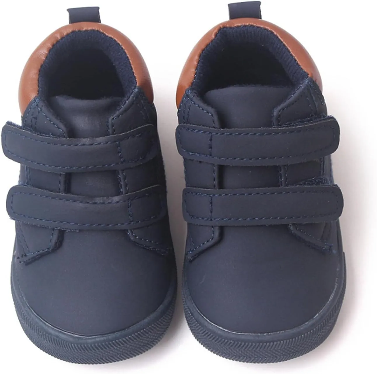 Unisex Baby Girls Boys High-Top Ankle Sneakers Soft Rubber Sole Infant Toddler Cowboy xford First Walking Shoes